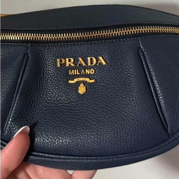 Prada Navy Leather Crossbody Bag - Picture 3 of 16